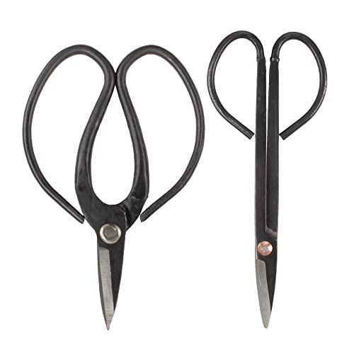 BambooMN Bonsai Basics Set - 7.2" Trimming Shears & 7" Heavy Duty Butterfly Shear - 10 Sets - color: Trimming Shear & Butterfly Shear Set, size: 10