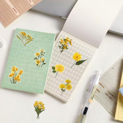 50PCS Pressed Flower Transparent Stickers - style: Pressed Flower