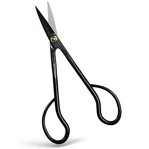 Wazakura Satsuki Bonsai Scissors, Made in Japan 7 inch (180 mm), Japanese Bonsai Garden Tools, Hasami Pruning Shears - Satsuki Style, Black - color: Satsuki 7"