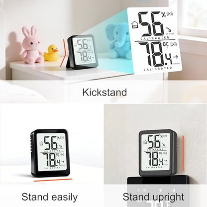 2-Pack Digital Room Thermometer Hygrometer with Battery