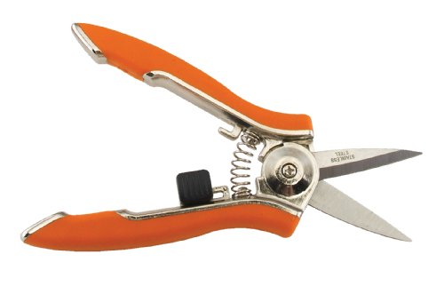 Dramm ColorPoint Stainless Steel Compact Garden Pruning Shears, Hand Pruner, Garden Clippers, with Heavy Duty Blade and Easy grip Handle, Orange - color: Orange