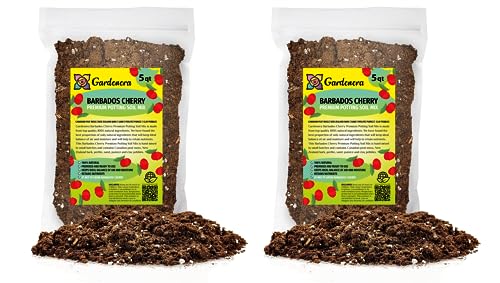 GARDENERA Barbados Cherry Plant Potting Soil - Experience Tangy Fruits and Vibrant Growth with Professional Grade Mix - 10 Quart - size: 10 QUART