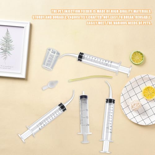 Baby Bird Feeding Syringe Set, Pet Parrot Milk Feeding Syringe with Tubes, Parrot Feeding Tubes Measuring Tools for Feeding Pets Scientific Industrial Labs… (12ml +20ml syringe+50ml Measuring Cup) - color: 12ml +20ml syringe+50ml Measuring Cup