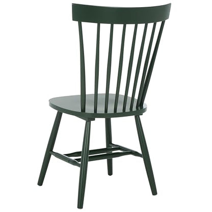 SAFAVIEH Furniture - Parker Spindle Dining Chair Set of 2 - Garden Green - Solid Wood - Classic Windsor Design - Ideal for Dining Room, Kitchen, 17.3" Seat Height (AMH8500M-SET2) - color: Garden Green