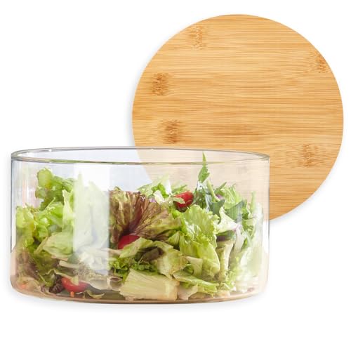 190oz Extra Large Glass Trifle Bowl with Lid, Modern Design Clear Glass Round Dessert Centerpiece Serving Bowl for Laying Ice Cream Cakes, Salad, Fruit, Microwave & Dishwasher Safe - size: Extra Large with lid