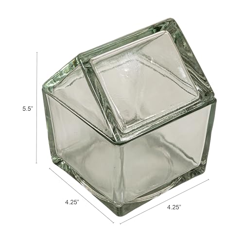 Creative Co-Op 20-Ounce Glass House Shaped Jar with Lid, Clear - size: 20-Ounce