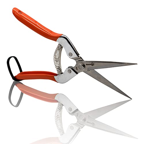 Sanung 902 Pruning Shears for Gardening, Hand Pruner Scissors with Straight Stainless Steel Blades Safety Lock Cutting Clipper for Tree Branches Plants Garden Trimmer Tool for Home Garden Yard