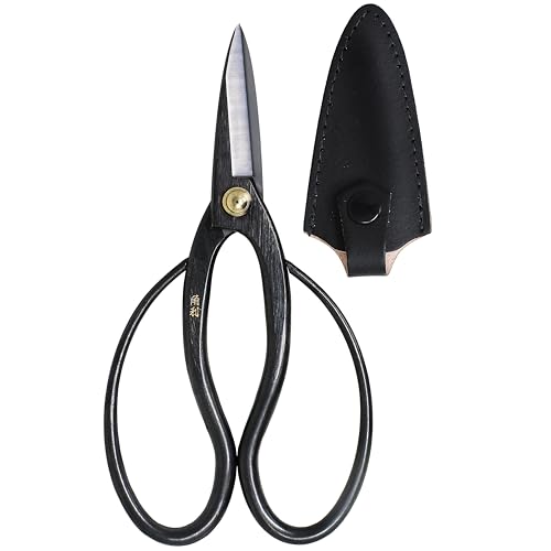 KAKURI Bonsai Scissors Made in Japan 7", Japanese Carbon Steel Blade, Traditional Bonsai Shears for Pruning and Trimming - style: Bonsai