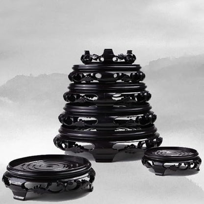2Pcs Plant Stand, 6.1in Round Riser Flower Pot Display Stand Bonsai Rack Holder Planter Tray Table Lamp Base for Indoor Outdoor Desktop Counter - size: 6.1in