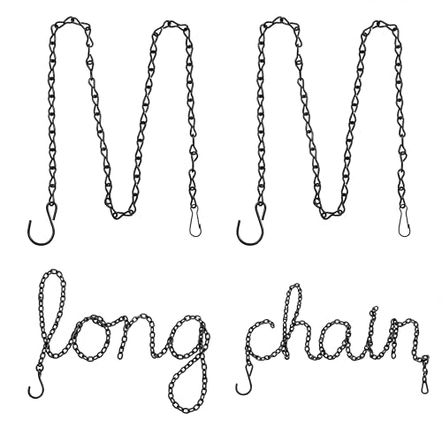 Outus 4 Pack Hanging Chains for Bird Feeders Planters, 35 Inch, Black - color: Black, size: 35 Inch