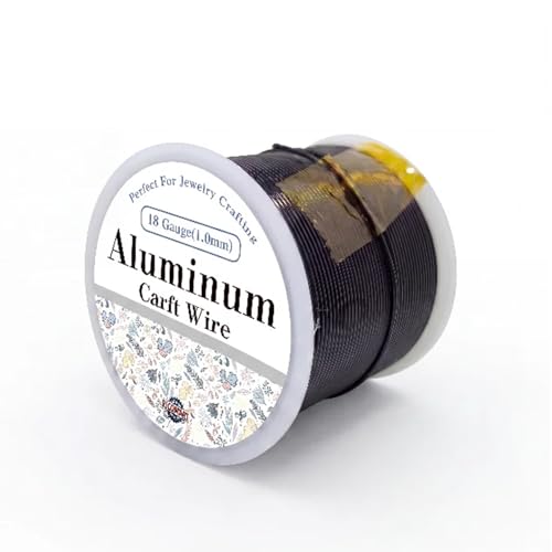18 Gauge Aluminum Craft Wire Black 286FT 1mm, Jewelry Making, Flexible Bendable Armature Wire for Sculpting, Floral Crafts, Metal Wire Wrapping, DIY Art Projects & Wreath Making - color: Black, size: 18gauge