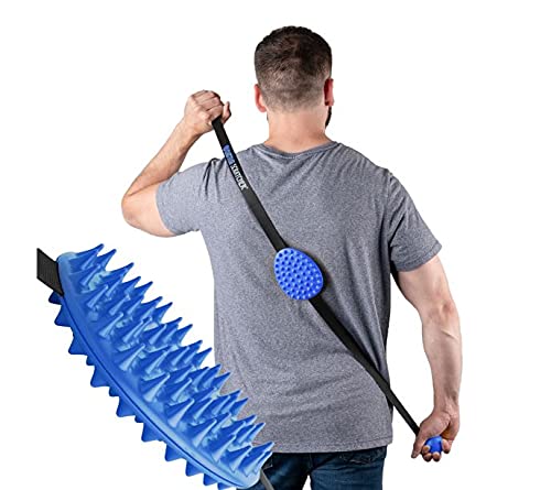 Original Back Scratcher - 2-Sided Back Scratching Tool for Hard-to-Reach Area, Durable 45" Strap with Ball Handles for Towel Like Operation, Universal Gifts for Men and Women, Blue - color: Blue, size: 2-Hand Original