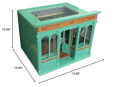 iLAND Wooden Dolllhouse Room Box on 1/12 Scale, Wood Houses for Crafts to Make a Miniature Coffee Shop, Magic House, Store Classic & Creative