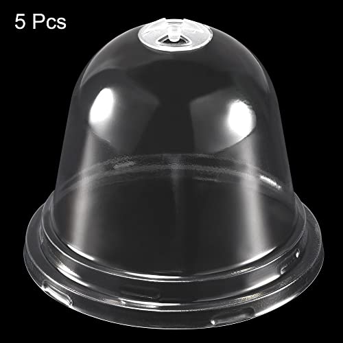 PATIKIL 5-Pack 4.1" Plant Humidity Dome Round Plant Cover Clear 10.5cm | Plastic Garden Cloche Dome, Reusable, for Outdoor Frost Freeze Protection, Mini Greenhouse - size: 4.1"