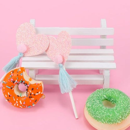 Leadigol 2 PCS Miniature Wooden Bench, Mini Furniture Bench Chair Figurines Miniature Landscape Ornament Art DIY Craft Ornament for Photobooth Props Home Decor
