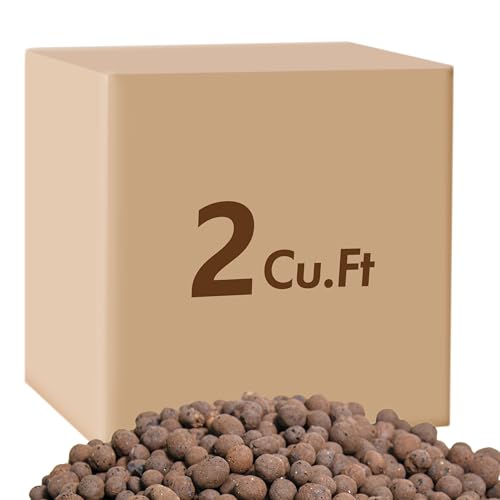 D'vine Dev 2 Cu. Ft Expanded Clay Pebbles, Planter Filler Balls, 97-F-6 | Lightweight & Porous Design, Improves Drainage and Aeration, Moisture Balance, Ideal for Hydroponics, Orchids & Gardening - size: Bulk 2 Cu. Ft