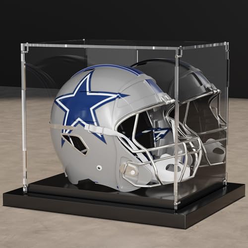 Mini Helmet Display Case Full Size Helmet Case with Mirror Back - size: Mini Helmet Case