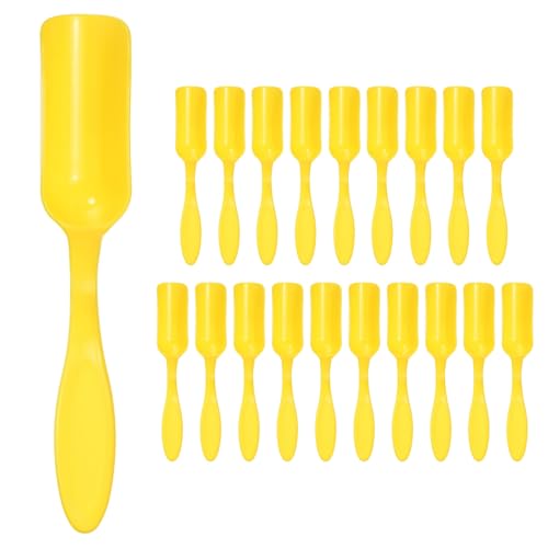 M METERXITY 20-Pack Mini Gardening Shovel Spoons, Plastic Garden Soil Scoops for Cultivation Digging Transplanting/Flower Planting/Plant Succulent, Colorful Small Gardening Tools [Yellow] - color: Yellow