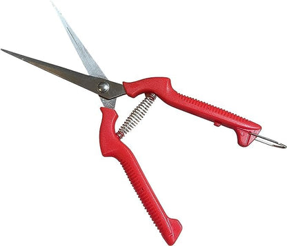 Garden Guru Extra Long Stainless Steel Pruner Pruning Shears Clippers Snips – Sharp Bonsai Cutter Plant Trimming Scissors – Straight Blade Garden Scissors Tool – Great for Roses Flowers Herbs Fruits - size: 1 Pack, style: Long Blade Snips