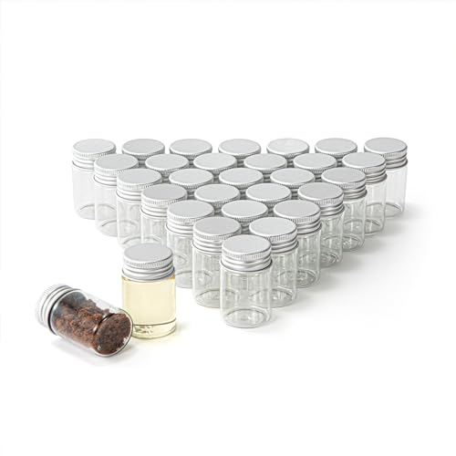 20ml Glass vials 30pcs,With aluminum screw cap30pcs Clear Glass Bottles - style: 20ml 30pcs