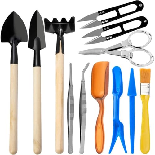Succulent Tools Set, Mini Garden Tool, Transplanting Tools Set, Succulent Care Kit for Miniature Gardening Plant(12 PCS) - style: 12 PCS