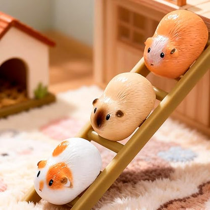 HOMICO 32 Pieces Mini Guinea Pig Animals Tiny Resin Animals for Dollhouse Fairy Garden Landscape Aquarium Party Decoration - style: Guinea Pig
