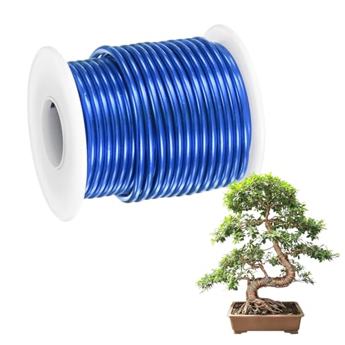 M METERXITY 1-Pack Bonsai Training Wire, 2.5mm x 33ft/10m Anodized Aluminum Bonsai Tree Wire for Fine Trunk/Gardening Branch/DIY Crafting [Dark Blue] - color: Dark Blue, size: 2.5mm x 33ft/10m