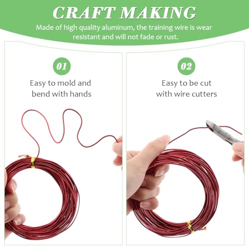 Bonsai Wire for Bonzai Trees,1.5mm x 10m/roll Aluminum Bonsai-Training Wires with Hand Plier Cutter,Adjustable Easy to Bend Anodized-Wires for Bonsai-Tree Training DIY Tools(4roll) - color: 4roll