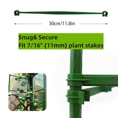 36PCS Plant Stake Arms for Tomato Cage，Expandable 11.8" Plant Supports Trellis Connector Clips for 11mm Garden Plants Stakes Stand Outdoor/Indoor - size: 36 PCS