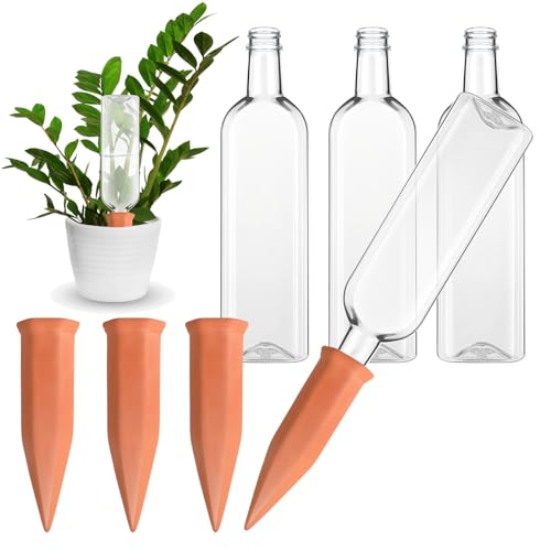 Dandat 8 Pcs 34oz Plant Watering Devices Self Watering Spikes and Bottles