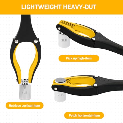 Grabber Reacher Tool -2 Pack 32” Reacher Grabber Tool with Strong Magnetic and Swivel Head - Pick Up Stick Grabbers for Seniors, Trash, Surgery Recovery Must Haves Gifts(Yellow) - size: Yellow (Pack of 2)