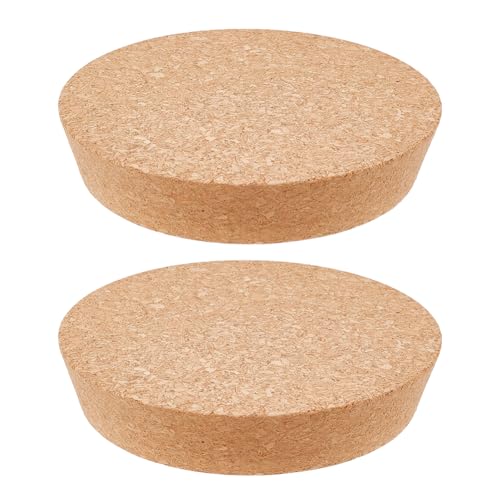 OLYCRAFT 2Pcs Large Cork Stoppers Tapered Cork Plugs 4.6-5.1 Inch Wooden Tapered Corks Stopper Glass Jar Wine Bottle Lids Natural Soft Wood Replacement for Kitchen Wedding Favor Canning - 2.5cm Thick