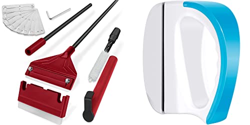 Magnetic Aquarium Fish Tank Glass Cleaner Scrubber Clean Brush & 24.5’’ Professional Algae Scraper, Aquarium Blade Cleaner