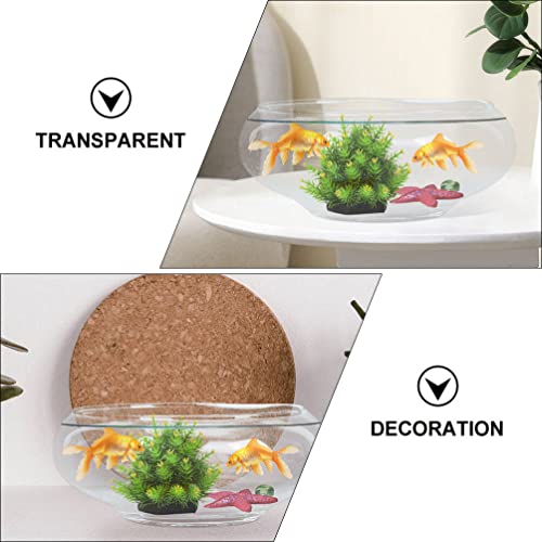 10 Inch Glass Bowl for Plants - Lotus Planter & Clear Terrarium, Large Round Vase for Table Centerpiece, Shallow Bowl for Goldfish & Betta, Decorative Glass Hydroponic Plant Pot 25cm - size: 25x25cm