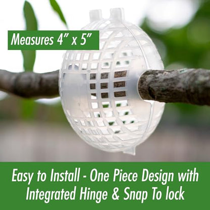 Air Layering Propagation kit with Zip Ties | 12 Pack | 4 inches Wide x 5 inches Long | Plant Rooting Pods - Supports Aerial Roots Growth | Ventilated and Hinged Design | Made in USA