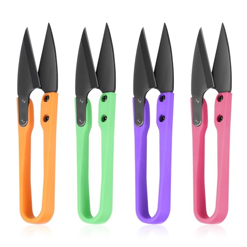 4PCS Mini Bonsai Pruning Scissors, StainlessSteel Gardening Clipper | Small Pruner Shears Bud Leaves Trimmer for Flower Bud and Bonsai Trimming Pruners Trimmers for Sewing Gardening(Colorful) - style: Colorful