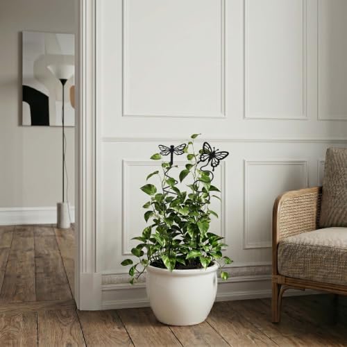 2 Pcs Butterfly Dragonfly Plant Trellis Indoor for Potted Plants | Mini Trellis, Plant Trellis Indoor, Pothos Plant Support, Monstera Trellis, House Plant Trellis, Climbing Plant Support