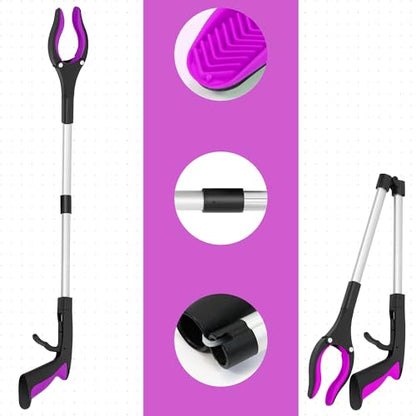 Grabber Reacher Tool - 2 Pack 32” Reacher Grabber Tool with Strong Magnetic and Swivel Head - Pick Up Stick Grabbers for Seniors, Trash, Surgery Recovery Must Haves Gifts(Pink) - size: Pink(Pack of 2)