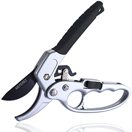 Premium pruning shears for gardening, Work 3 times easier, Pruners heady duty, Sharp garden clippers cuting florist flower, hedge, herb, rose, Indoor live plants, Arthritis weak hand snips - style: Black