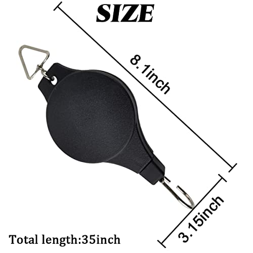 GXXMEI 3PCS Plant Pulley Hanger, Retractable Plant Hook Pulley, Adjustable Heavy Duty Plant Hanging Pulleys for Garden Baskets & Bird Feeder with 3 PCS Gold Metal Ceiling Plant Hooks