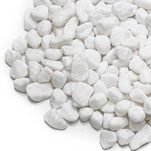 onlyfire 2lbs White Gravel Pebbles, 1/5" Natural Decorative River Rocks - color: White, size: 2 Pounds