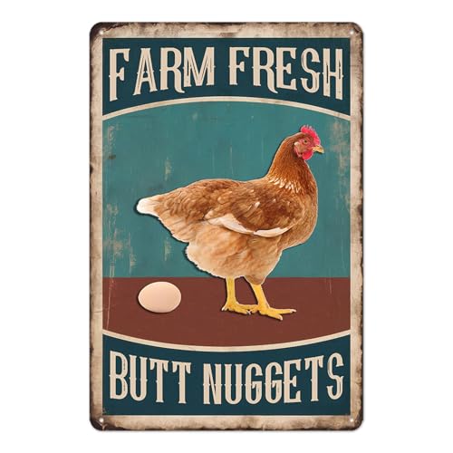 Chicken Coop Metal Signs for Outdoor, Funny Farm Tin Sign Vintage Decor Personalized Chicken Accessories Garden Yard Art Gifts for Chicken Lovers 8x12 Inch - color: a01