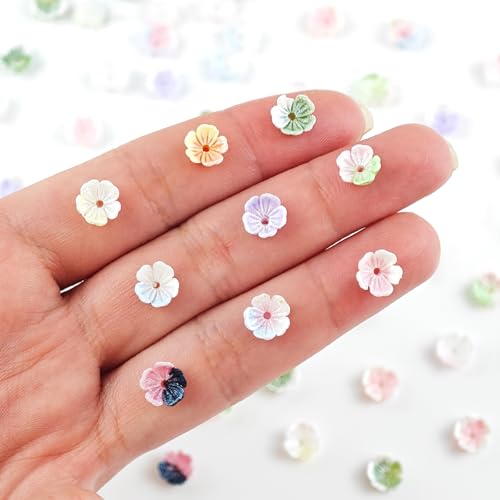200 Pieces Tiny Cherry Blossom Decor for Dollhouse Mini Resin Decor for Crafts Tiny Things for Fairy Garden Micro Landscaping Decoration - style: Cherry Blossom