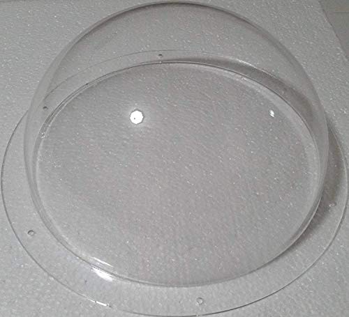 Acrylic Dome/Plastic Hemisphere - Clear - 9" Diameter, 3/4" Flange with Pre-Drilled Holes - size: 9" with Holes