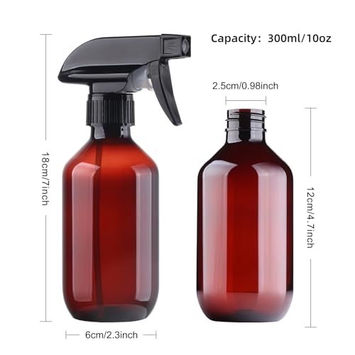 Teyssor Spray Bottles Water Spray Bottle - BPA Free - 10 oz/300 ml Plastic Refillable Containers Fine Mist Small Spray Bottle with Adjustable Nozzle for Hair, Cooking, Cleaning - color: Light Green+Red