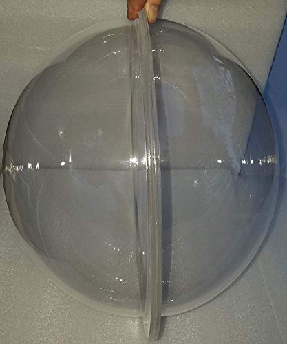 Acrylic Dome/Plastic Hemisphere - Clear - 14" Diameter, 3/4" Flange with Pre-Drilled Holes - size: 14" with Holes