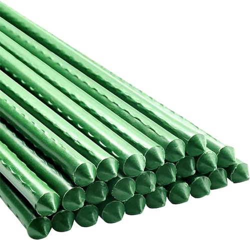 Garden Plant Stakes, 57 Inch (Approx 5Ft) Steel Tomato Stakes, 25 Pack - size: 57 Inch