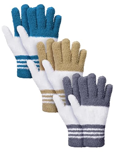 Patelai 3 Pairs Microfiber Dusting Gloves for Plants Leaf, Small - color: Yellow, Blue, Pink, White, size: Small