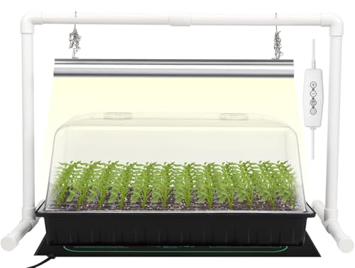 SOLIGT 1020 Size Seed Starter Kit with Grow Light and Heat Mat