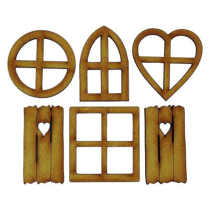 6Pcs Wooden Fairy Garden Door, Blank Door Fairy House Doors and Windows Ornaments Tree Statues for Tree Trunk Yard Decoration Miniature Garden Buildings and Structures Garden Sculptures and Statues